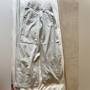 Zara linen blend light gray trousers